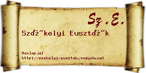 Székelyi Euszták névjegykártya
